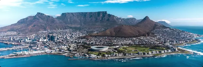 Cape Town and Table Mountain from the sea